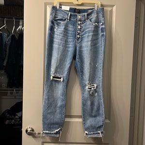 Distressed Judy blue denim boyfriends